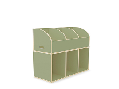 Utstilling & bokhyller