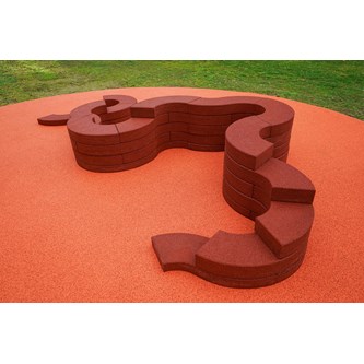 Euroflex Step-blocks 1000x240x120 mm Rød
