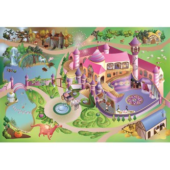 Leketeppe fantasiverden 100x150 cm