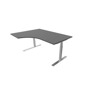 Skrivebord Work venstre 160x120 cm E-motion Sølv