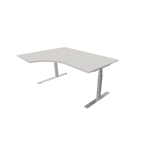 Skrivebord Work venstre 160x120 cm E-motion Sølv