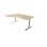 Skrivebord Work FSC HT venstre 180x120 cm sølv