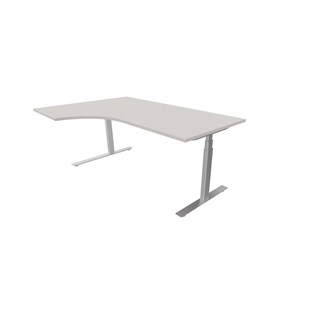 Skrivebord Work venstre 180x120 cm E-motion sølv