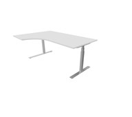 Skrivebord Work venstre 180x120 cm E-motion sølv