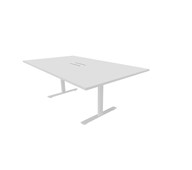 Konferansebord 200x120 cm T-ben hvit