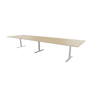 Konferansebord Talk 420x120x72 cm T-ben sølv