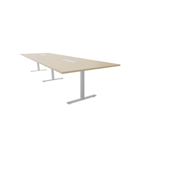 Konferansebord Talk 420x120x72 cm T-ben sølv