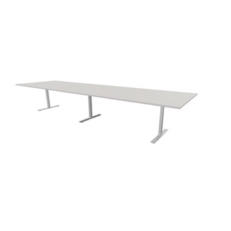 Konferansebord Talk 420x120x72 cm T-ben sølv