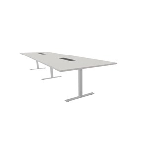 Konferansebord Talk 420x120x72 cm T-ben sølv