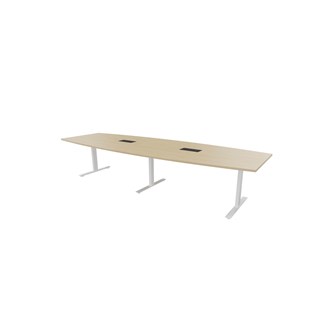 Konferansebord Talk 350x90/120x72 cm Eclipse T-ben hvitt
