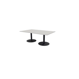 Konferansebord Talk 200x120x74 cm søyleben svart