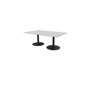 Konferansebord Talk 200x120x74 cm søyleben svart