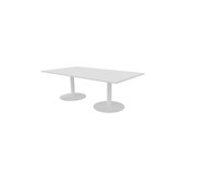 Konferansebord Talk 220x120x74 cm søyleben hvitt