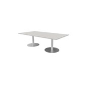 Konferansebord Talk 240x120x74 cm søyleben sølv