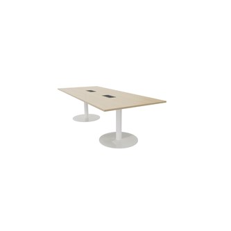 Konferansebord Talk 270x120x74 cm søyleben hvitt