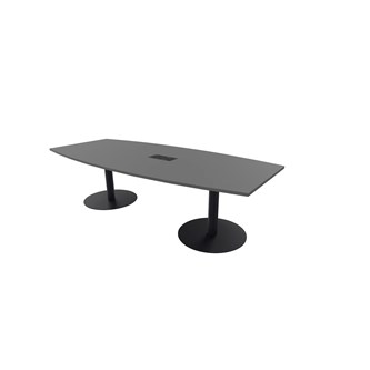 Konferansebord Talk 240x90/120x74 cm Eclipse søyleben svart