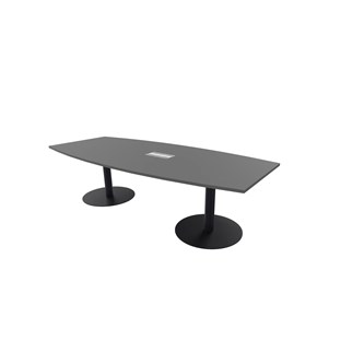 Konferansebord Talk 240x90/120x74 cm Eclipse søyleben svart
