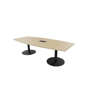 Konferansebord Talk 240x90/120x74 cm Eclipse søyleben svart