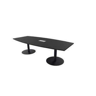 Konferansebord Talk 240x90/120x74 cm Eclipse søyleben svart