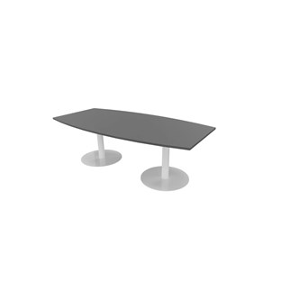 Konferansebord Talk 240x90/120x74 cm Eclipse søyleben hvitt
