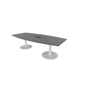 Konferansebord Talk 240x90/120x74 cm Eclipse søyleben hvitt