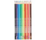 Fargeblyant med viskelærtopp 12 stk