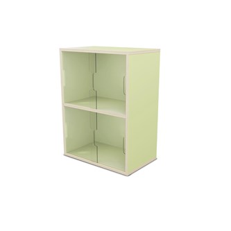 Fixa utstilling 2:2 m/skyvedør i Plexi D36 D46
