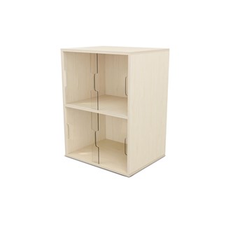 Fixa utstilling 2:2 m/skyvedør i Plexi D36 D46
