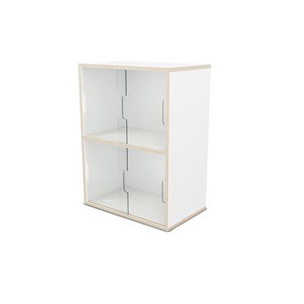 Fixa utstilling 2:2 m/skyvedør i Plexi D36 D46