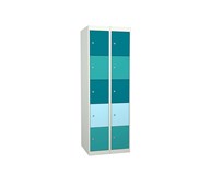 Elevgardeobe 2x5 rom 60x40x175 cm lys grå RAL9002