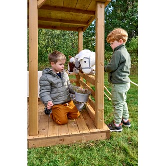 Kjepphest 100 cm brun