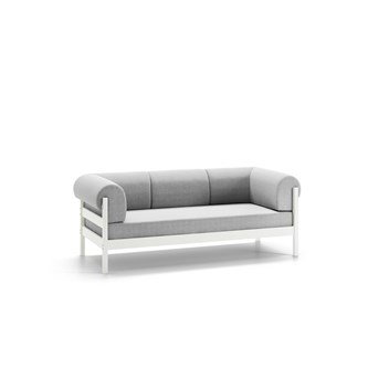 Sofa Morgan 3-seter hvit stoff X2