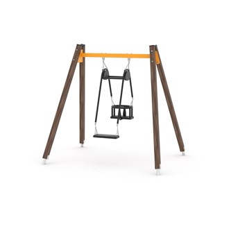 SWING dobbel huske for baby og voksen, furu