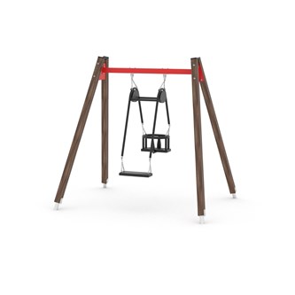 SWING dobbel huske for baby og voksen, furu