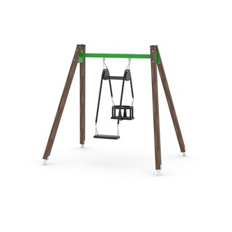 SWING dobbel huske for baby og voksen, furu