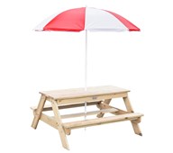 Piknikbord m/parasoll