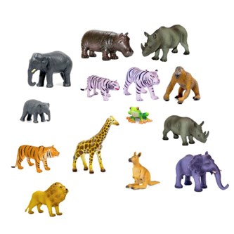 Ville dyr naturgummi 14 stk