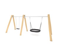 Robinia huskestativ m/1 flatt sete og 1 fugleredehuske RB1492