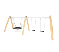 Robinia huskestativ m/2 flate seter og 1 fugleredehuske
