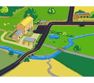 Leketeppe bondegård 200x150 cm