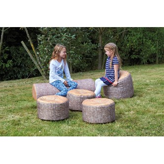 Sittepuff trestubbe 4 stk