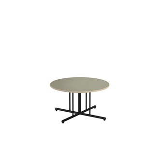 Søylebord 12:38 akustikk linoleum Ø90 cm svart