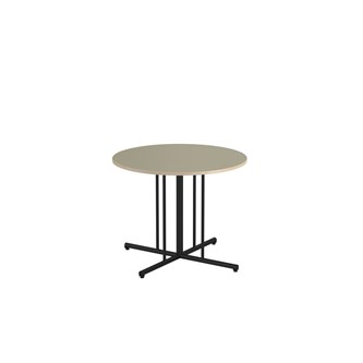 Søylebord 12:38 akustikk linoleum Ø90 cm svart