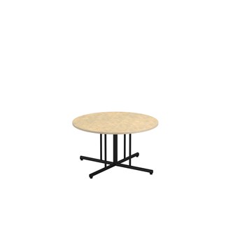 Søylebord 12:38 akustikk linoleum Ø90 cm svart