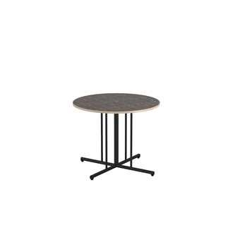 Søylebord 12:38 akustikk linoleum Ø90 cm svart