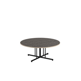 Søylebord 12:38 akustikk linoleum Ø120 cm svart