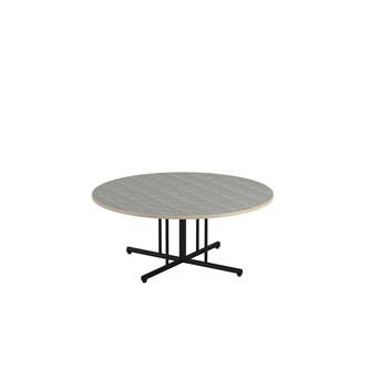 Søylebord 12:38 akustikk linoleum Ø120 cm svart