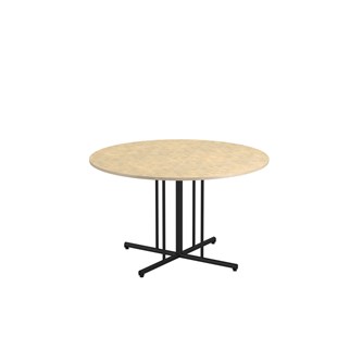 Søylebord 12:38 akustikk linoleum Ø120 cm svart