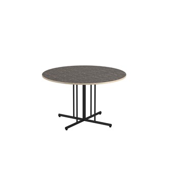 Søylebord 12:38 akustikk linoleum Ø120 cm svart