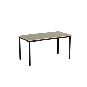 Bord 12:38 akustikk linoleum 140x80 cm svart stativ